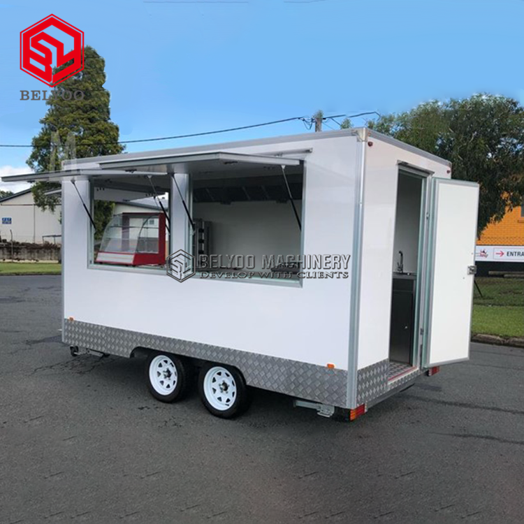 Hot Dog Trailer Cart Mobile Kitchen Restaurant Car Pizza Truck Coffee Kiosk Food Cart Food Truck Catering Trailer