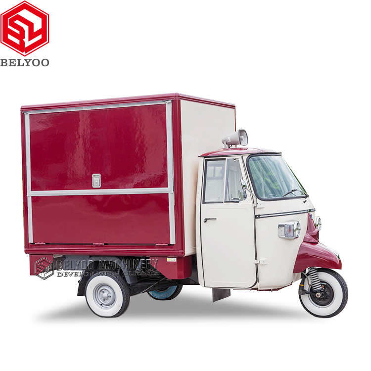 Custom Mobile Ape Car Restaurant Candy Juice Cart Electric Mobile Mini Ice Cream food truck